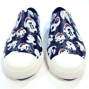Native Shoes Mickey Mouse Jefferson Womens 7 Boys 5 Disney Slip-Ons Black Vegan